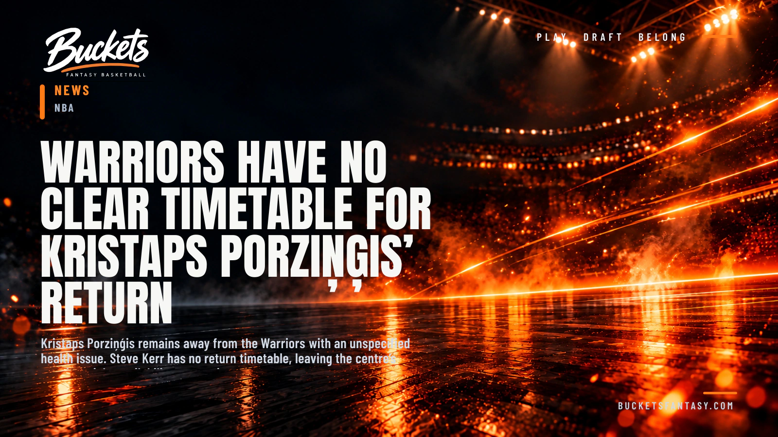 Warriors Have No Clear Timetable for Kristaps Porziņģis’ Return - Buckets Fantasy Basketball