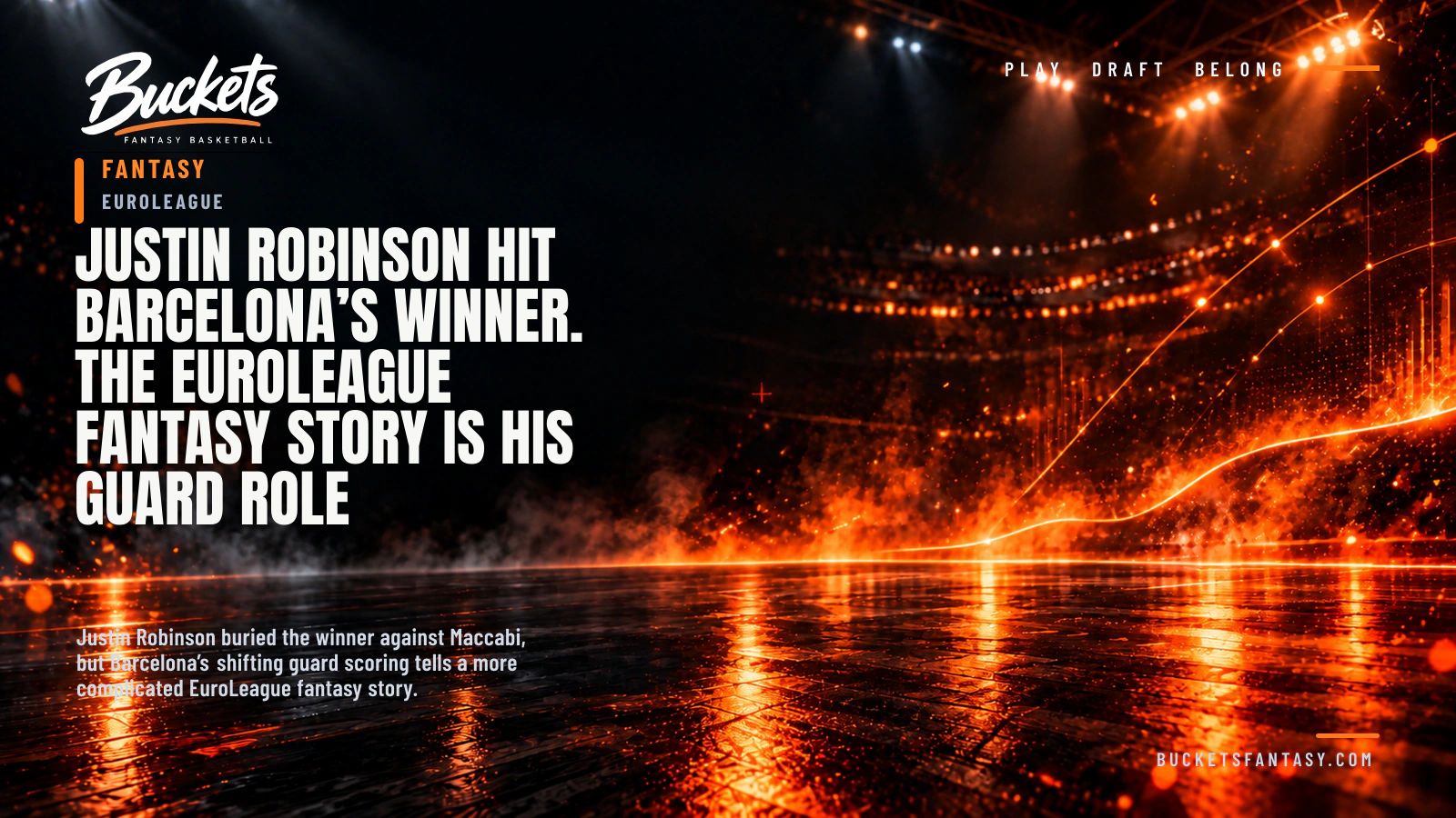 Justin Robinson Hit Barcelona’s Winner. The EuroLeague Fantasy Story Is His Guard Role - Buckets Fantasy Basketball