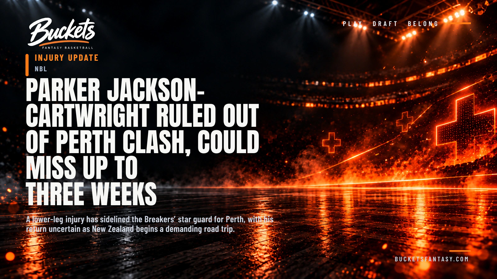 Parker Jackson-Cartwright Ruled Out of Perth Clash, Could Miss Up to Three Weeks - Buckets Fantasy Basketball