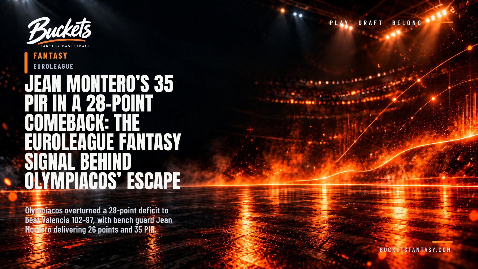 Jean Montero’s 35 PIR in a 28-Point Comeback: The EuroLeague Fantasy Signal Behind Olympiacos’ Escape - Buckets Fantasy Basketball