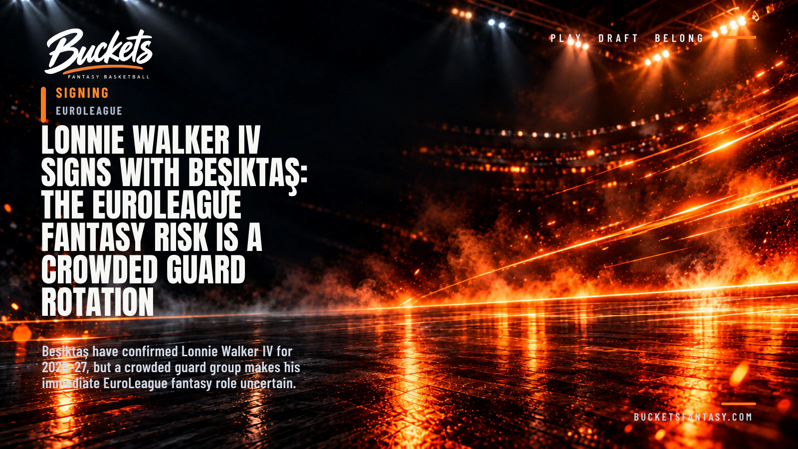 Lonnie Walker IV Signs With Beşiktaş: The EuroLeague Fantasy Risk Is a Crowded Guard Rotation - Buckets Fantasy Basketball