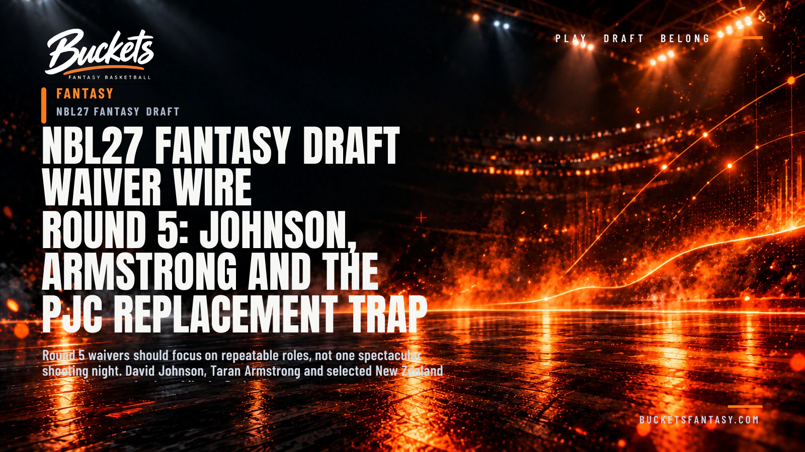 NBL27 Fantasy Draft Waiver Wire Round 5: Johnson, Armstrong and the PJC Replacement Trap - Buckets Fantasy Basketball