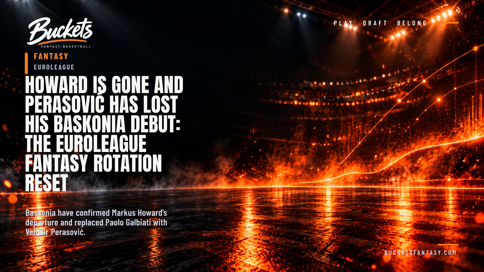 Howard Is Gone and Perasović Has Lost His Baskonia Debut: The EuroLeague Fantasy Rotation Reset - Buckets Fantasy Basketball