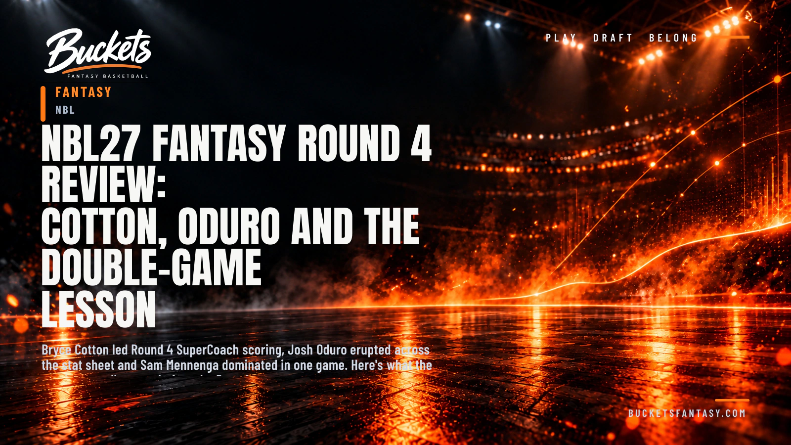 NBL27 Fantasy Round 4 Review: Cotton, Oduro and the Double-Game Lesson - Buckets Fantasy Basketball
