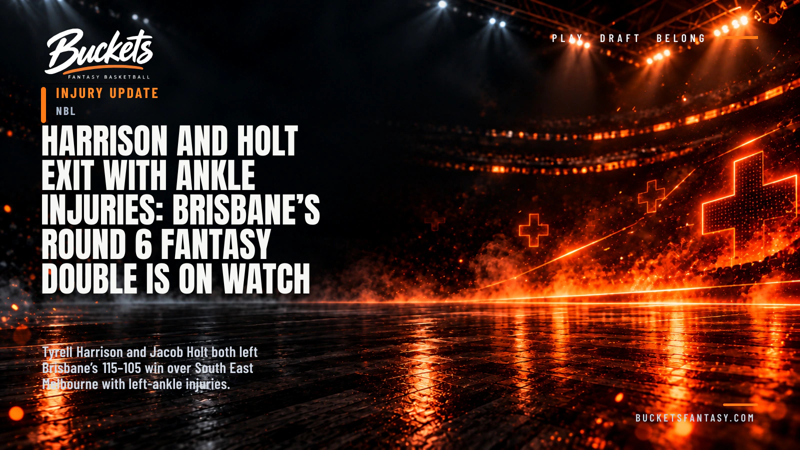 Harrison and Holt Exit With Ankle Injuries: Brisbane’s Round 6 Fantasy Double Is on Watch - Buckets Fantasy Basketball